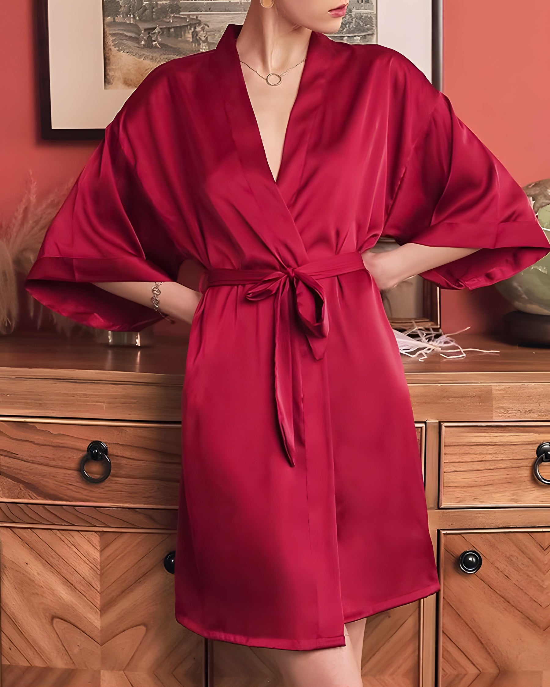 Elegância Suave - Bata de Cetim em Seda Suave