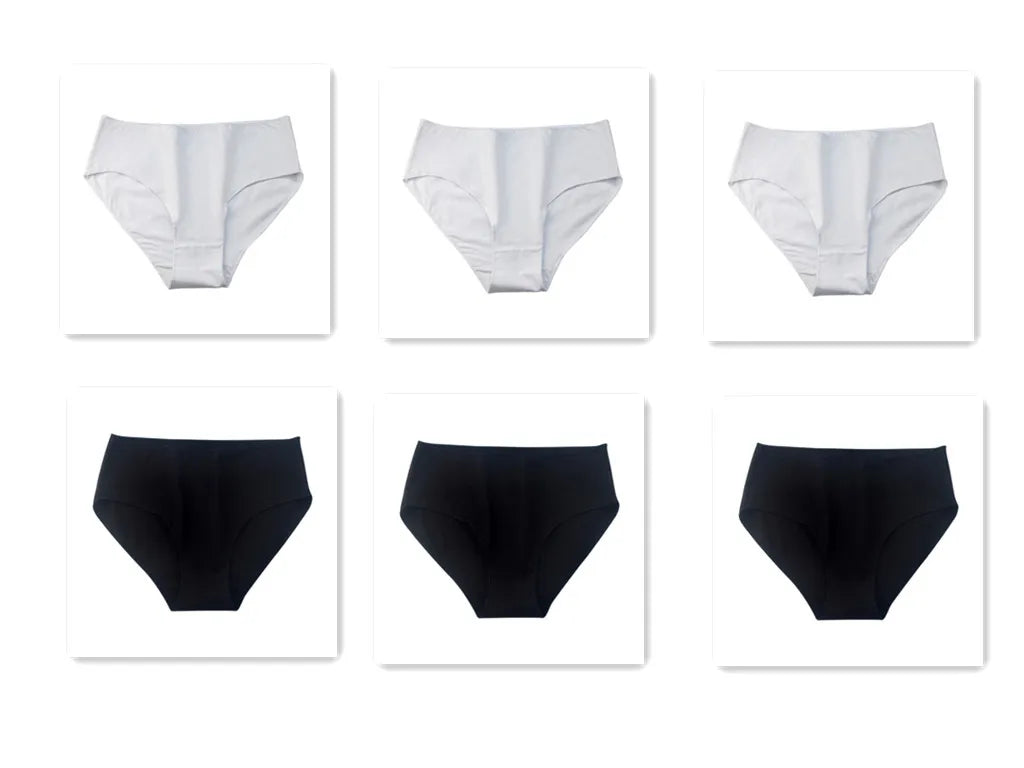 Kit 6 unid. | Calcinha Cintura Alta sem Costura 100% Algodão