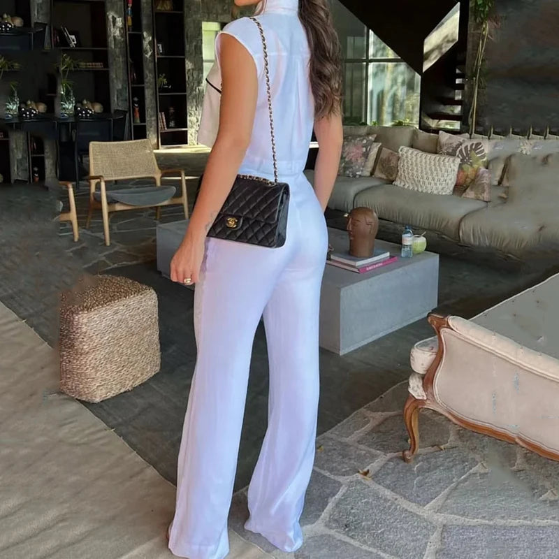 Conjunto Office Chic – Blazer sem Mangas e Calça de Corte Elegante