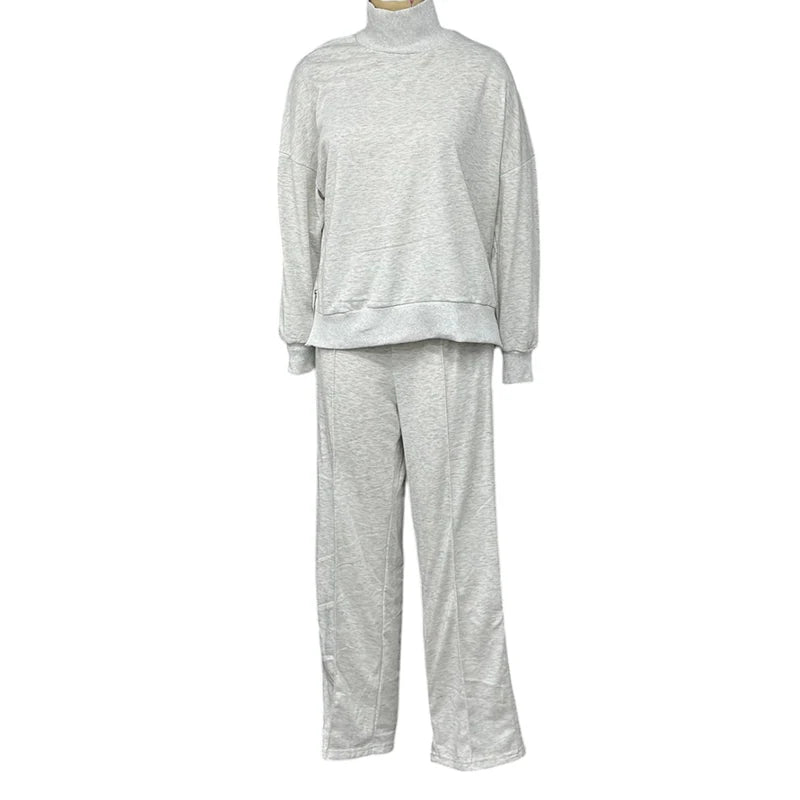 Look Relax de Outono – Suéter Longo e Calça Solta com Estilo
