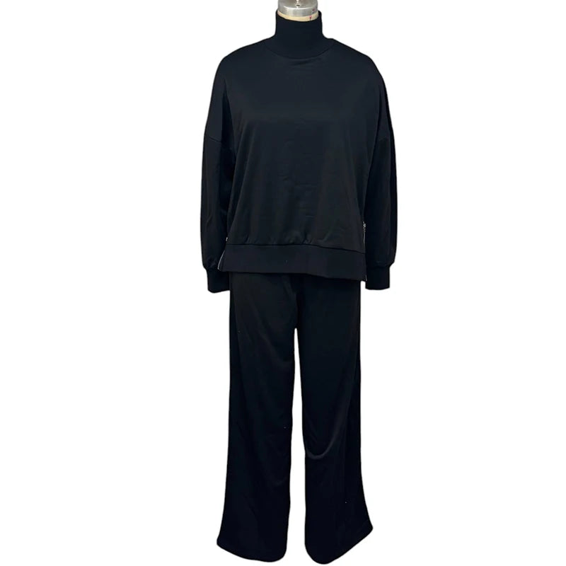 Look Relax de Outono – Suéter Longo e Calça Solta com Estilo