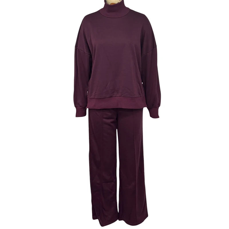 Look Relax de Outono – Suéter Longo e Calça Solta com Estilo