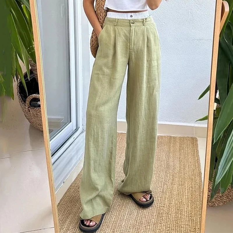 Conjunto Casual Urbano – Top Halter e Calça Larga com Bolsos