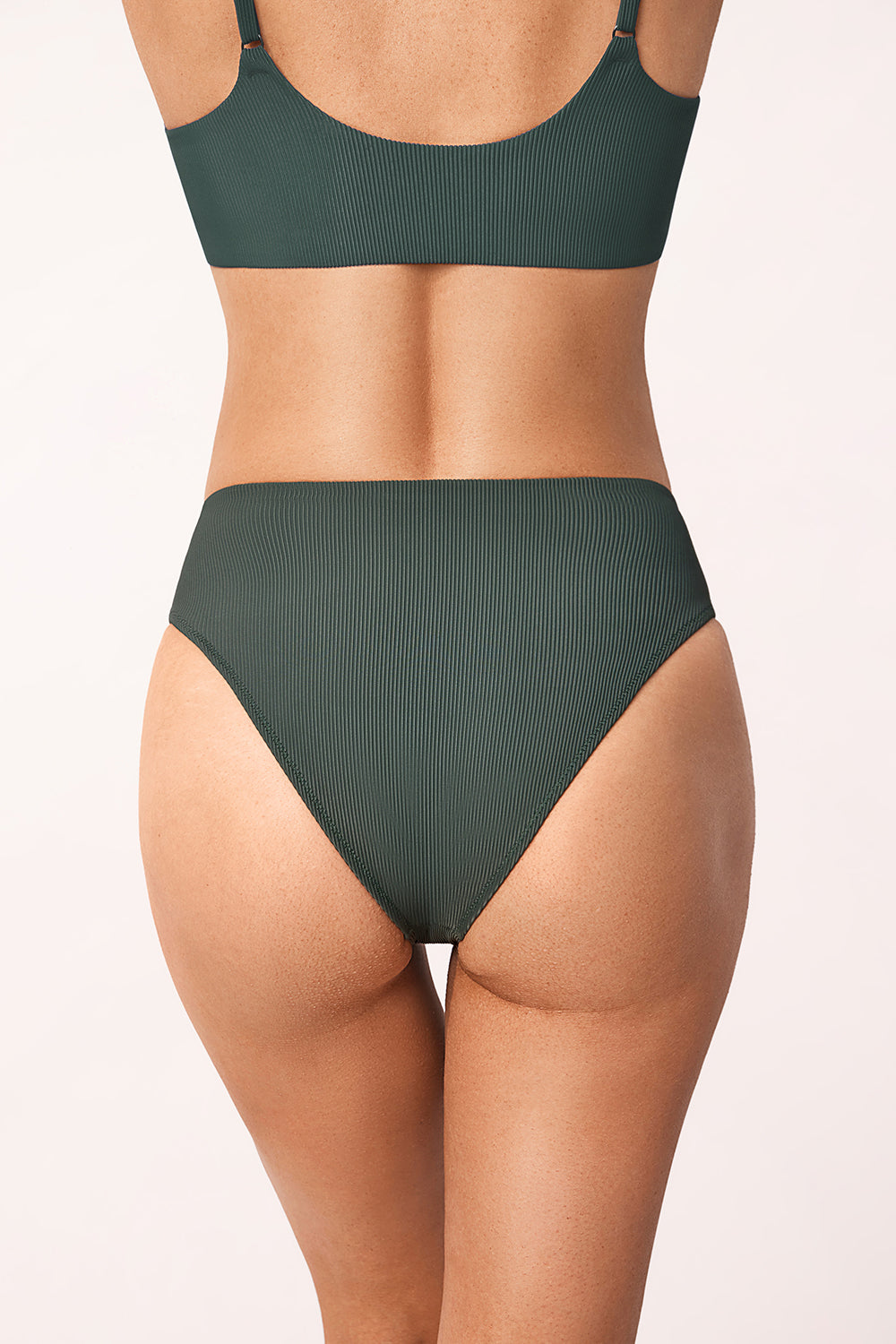 Ribbed High-Waisted Bikini Bottom