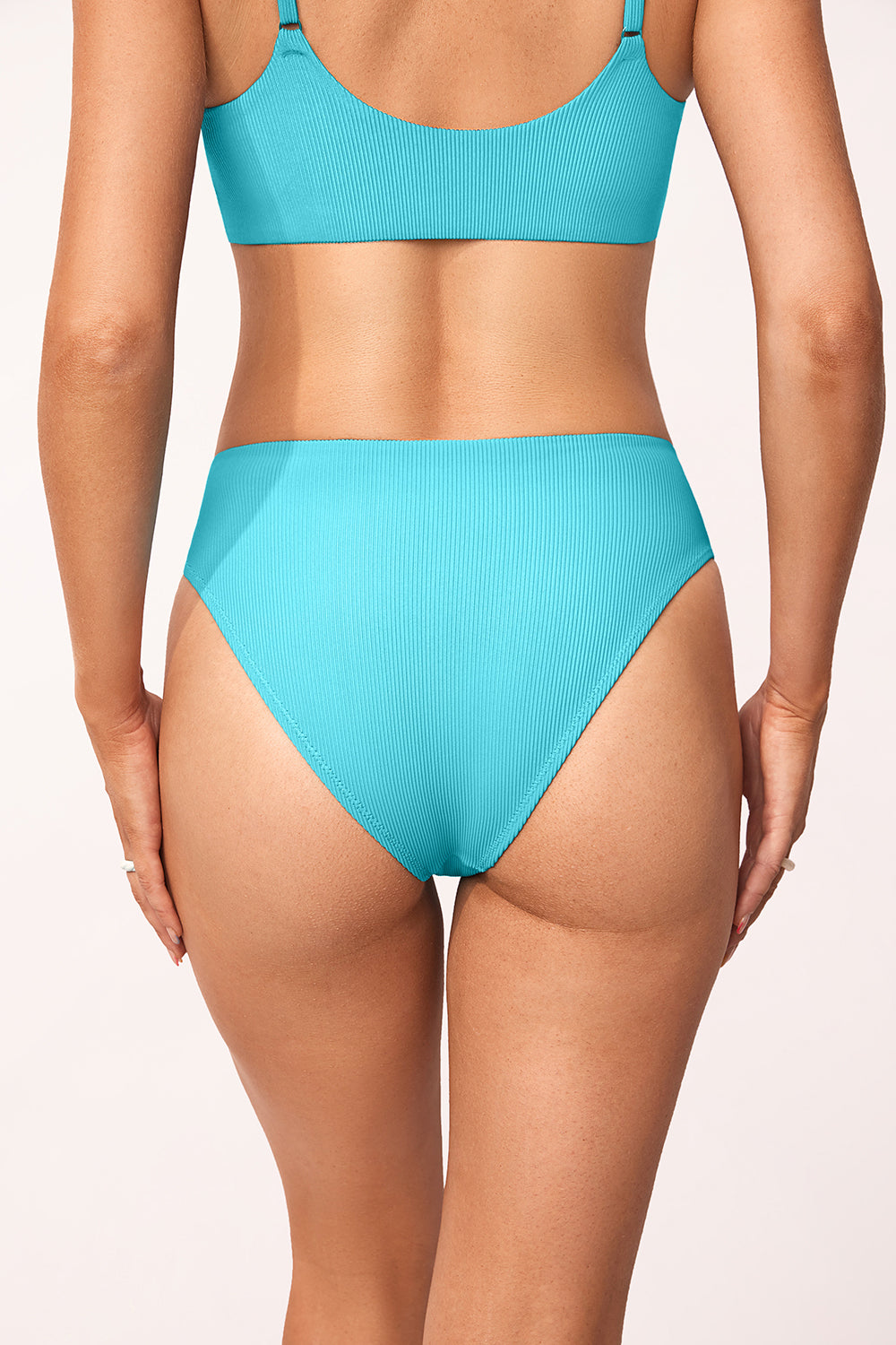 Ribbed High-Waisted Bikini Bottom