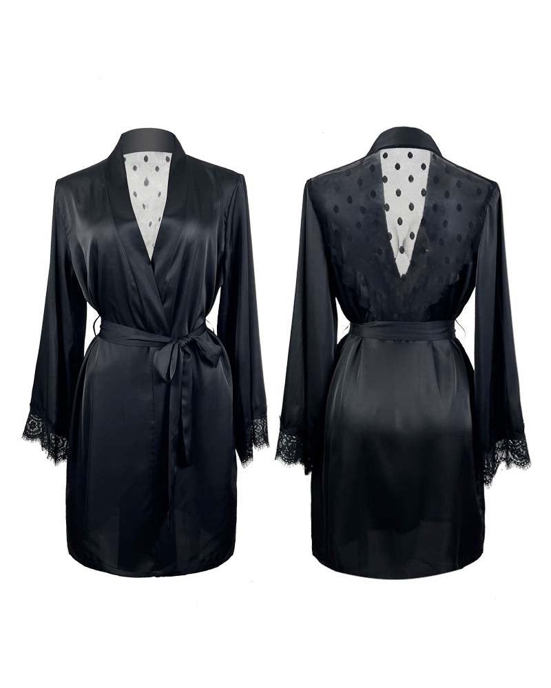 Robe Puro Luxo em Seda e Renda - Suave e Confortável