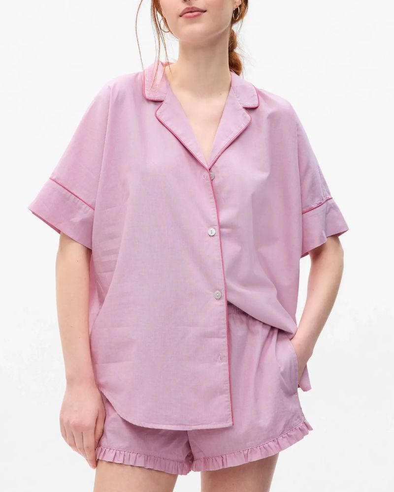 Pijama de Popelina com Babados