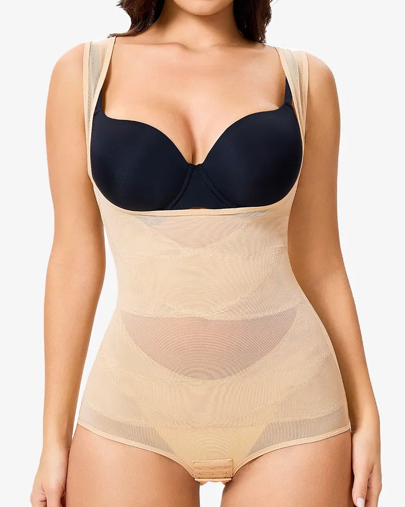 Body em Tule Transparente com Controle de Abdômen – Sensual e Modelador