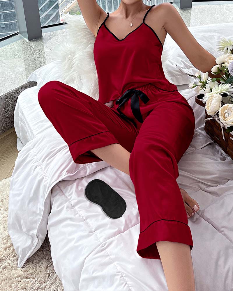 Pijama de Cetim de Seda – Conjunto com 2 Peças