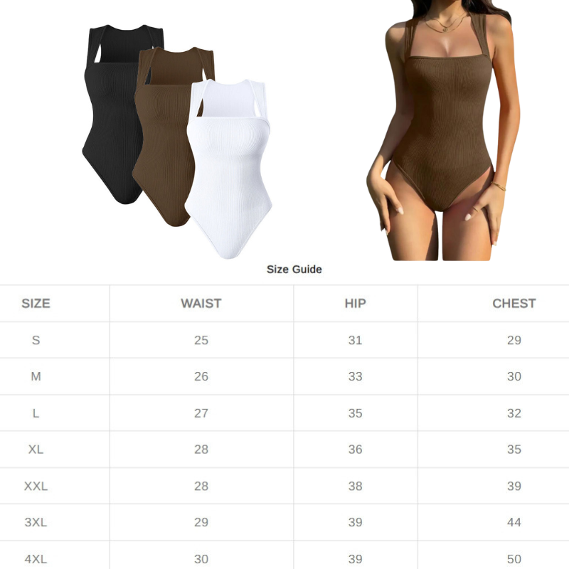 Body Sem Mangas com Controle Abdominal e Efeito Redutor