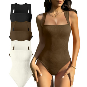 Body Sem Mangas com Controle Abdominal e Efeito Redutor