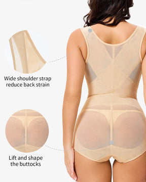 Body em Tule Transparente com Controle de Abdômen – Sensual e Modelador