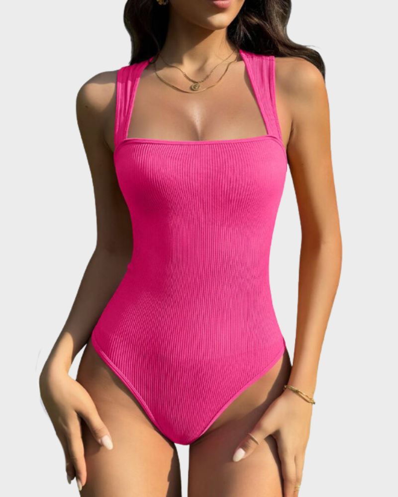 Body Sem Mangas com Controle Abdominal e Efeito Redutor