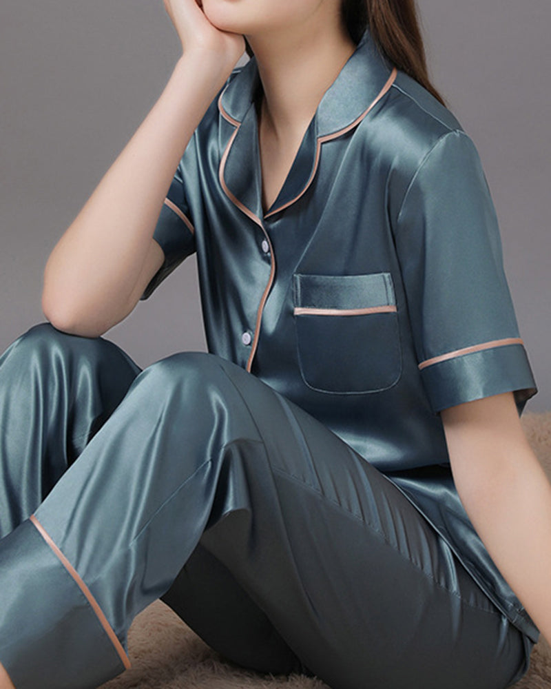 Pijama Seda Premium Bicolor