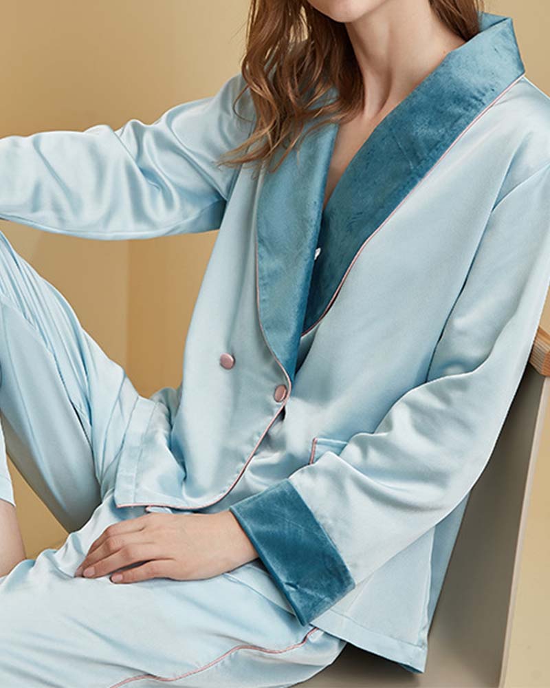 Pijama Europeu Seda e Veludo - Conforto Premium