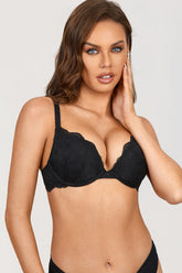 Diosa Glam™ Sutiã Push Up com Aros e Renda Sensual