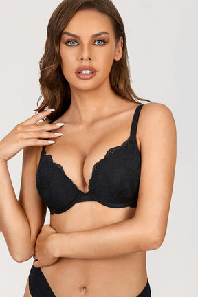 Diosa Glam™ Sutiã Push Up com Aros e Renda Sensual