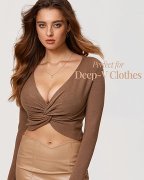 Diosa Glam™ Sutiã Plunge com Renda e Tule Transparente