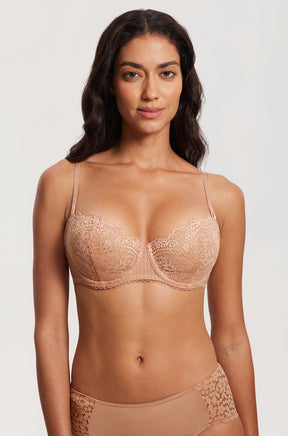Diosa Glam™ Sutiã Balconet Push Up com Renda Sensual