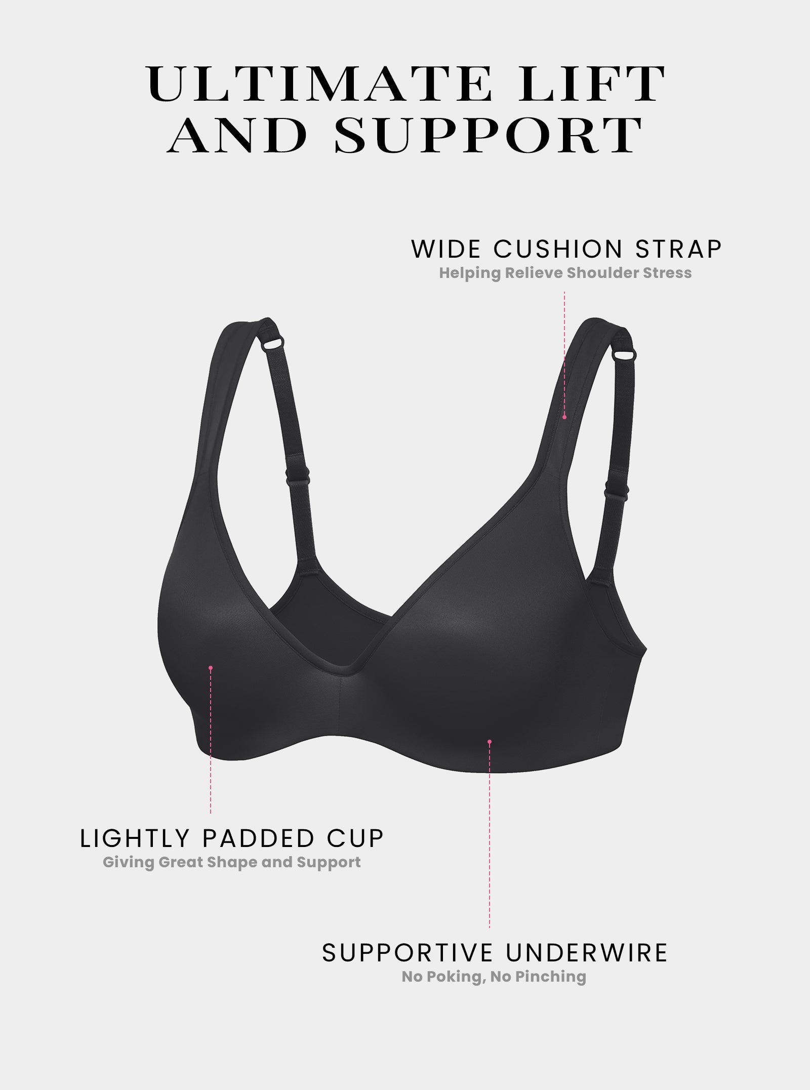 Diosa Glam™ Sutiã Push Up com Bojo Leve e Decote Profundo