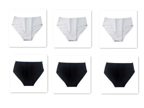 Kit 6 unid. | Calcinha Cintura Alta sem Costura 100% Algodão