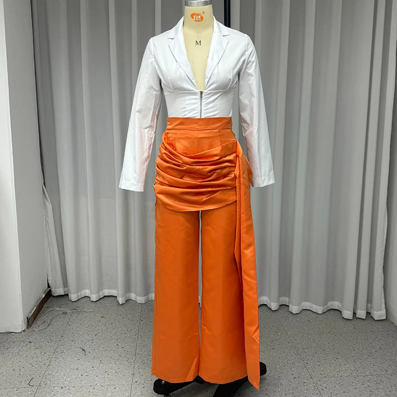Conjunto Outonal Chic – Suéter com Decote V e Saia com Estilo Elegante