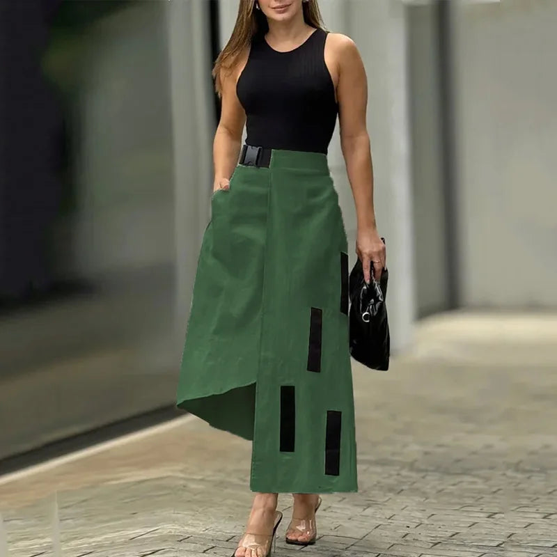 Conjunto Formal Chic – Blazer sem Mangas e Calça Reta para um Visual Impecável