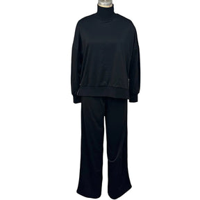 Look Relax de Outono – Suéter Longo e Calça Solta com Estilo
