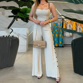 Look de Impacto – Blusa de Cetim com Calça de Perna Larga e Cintura Alta