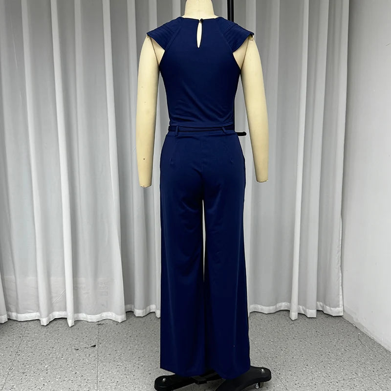 Conjunto Street Style – Top sem Mangas e Calça com Cintura Ajustável
