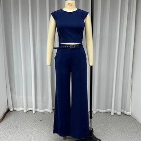 Conjunto Street Style – Top sem Mangas e Calça com Cintura Ajustável