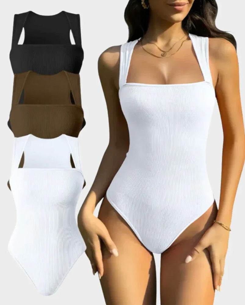Body Sem Mangas com Controle Abdominal e Efeito Redutor