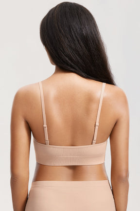Diosa Glam™ Bralette Sem Costura com Gola Redonda