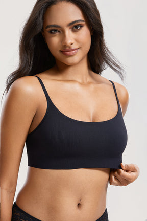 Diosa Glam™ Bralette Sem Costura com Gola Redonda