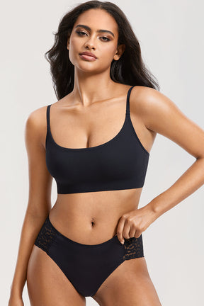 Diosa Glam™ Bralette Sem Costura com Gola Redonda