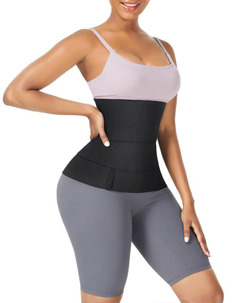 Cinta Sauna de Alta Compressão com Faixa Redutora e Corselet Integrado