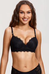 Diosa Glam™ Sutiã Push Up com Renda e Sem Aro