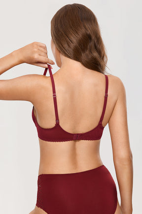 Diosa Glam™ Sutiã Demi de Renda Transparente Natural