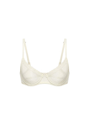 Diosa Glam™ Sutiã Demi de Renda Transparente Natural