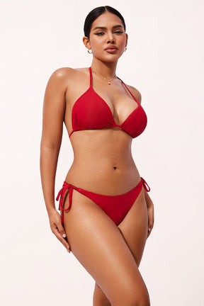 Sexy Ribbed Triangle Bikini Set