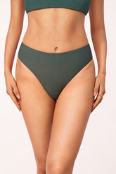 Ribbed High-Waisted Bikini Bottom