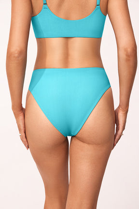 Ribbed High-Waisted Bikini Bottom
