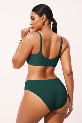 Ribbed Scoop Neck Bikini Top