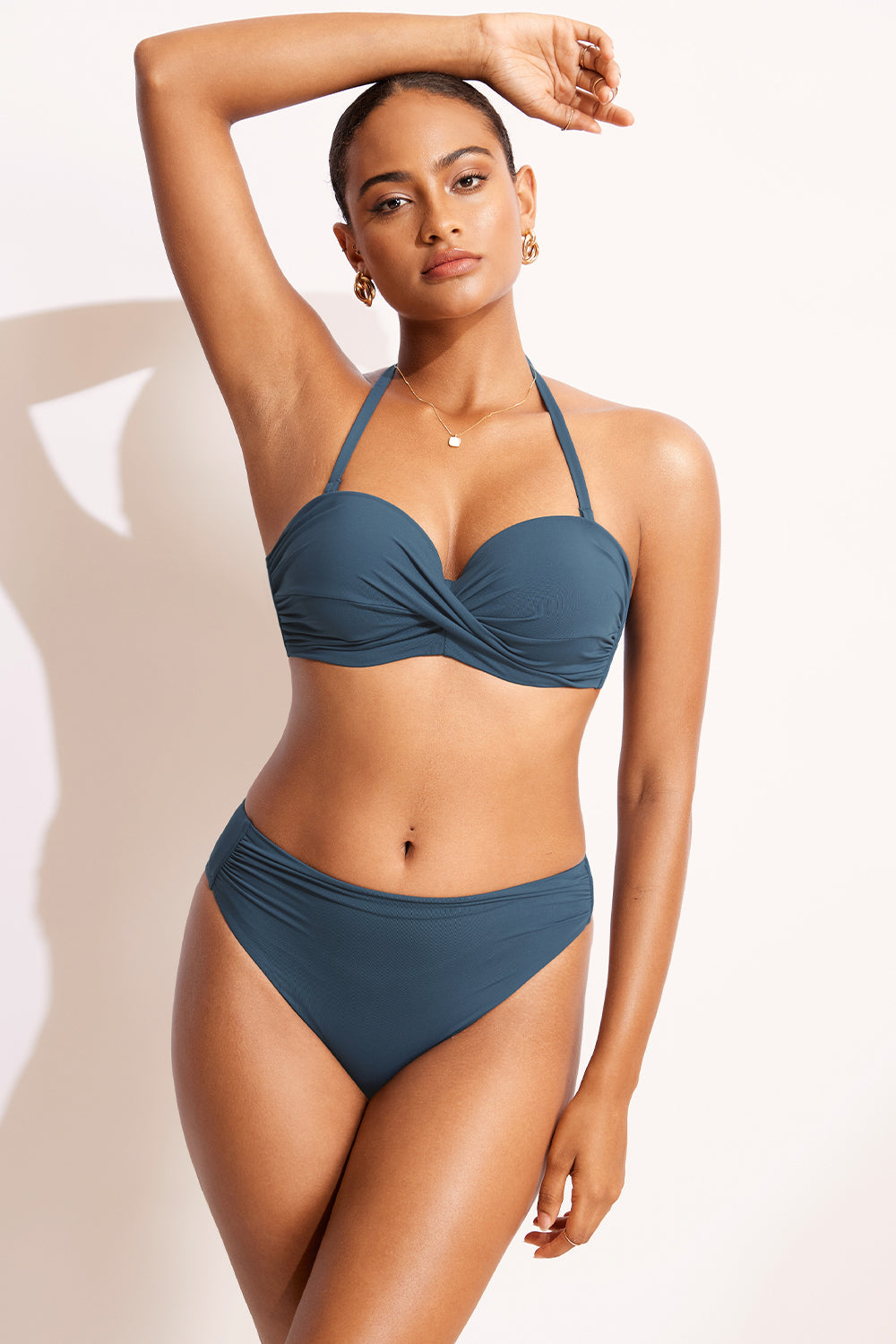 Full Coverage High Waisted Bikini Bottom