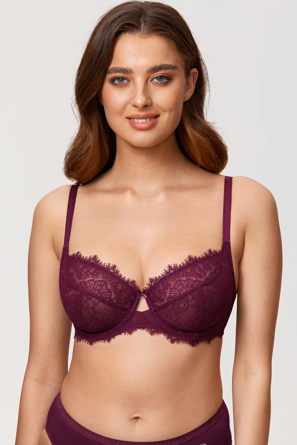 DIOSA GLAM™ Sutiã de Renda com Cobertura Total
