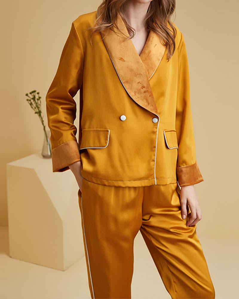 Pijama Europeu Seda e Veludo - Conforto Premium